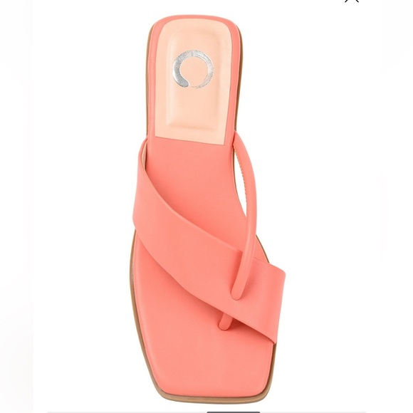 Journee Collection Mina Coral Sandals with Modern Square Toe- 8.5M - Picture 3 of 11